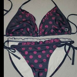 Women's Poka Dot Bathing Suit - Medium